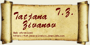 Tatjana Živanov vizit kartica